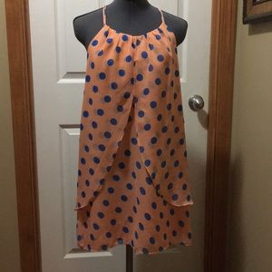 Double Zero peach polka dotted dress